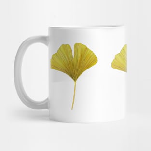 3 Yellow Ginkgo Leaves Mug